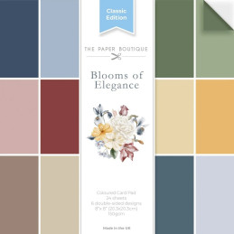 Kit de Papeles Básicos Blooms of Elegance 20 x 20 cm. The Paper Boutique
