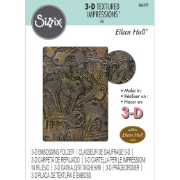 Carpeta de embossing 3D TEXTURED IMPRESSIONS Keys by Eileen Hull