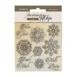 Stamperia Decorative chips - Snowflakes