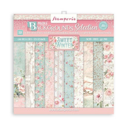 Kit de papeles Stamperia 30x30 Maxi Background selection - Sweet winter