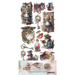 Alchemy of Art Kit de recortables 30.5 x 15 cm. - Enchanted World - Following Alice