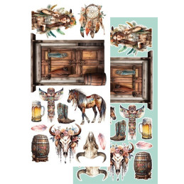 Alchemy of Art Kit de recortables 30.5 x 15 cm. - Dreamcatcher Wild West