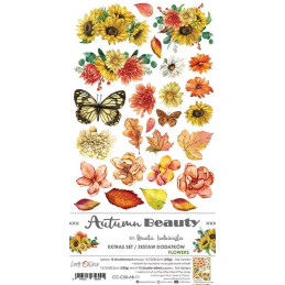 Craft O'Clock Kit de papeles Extras Set Autumn Beauty Extras Set - Flowers 15.5 x 30.5 cm.