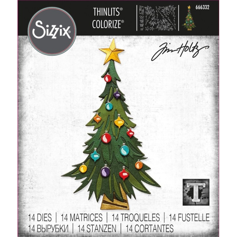 Sizzix Thinlits Dies Colorize by Tim Holtz - Trim a Tree