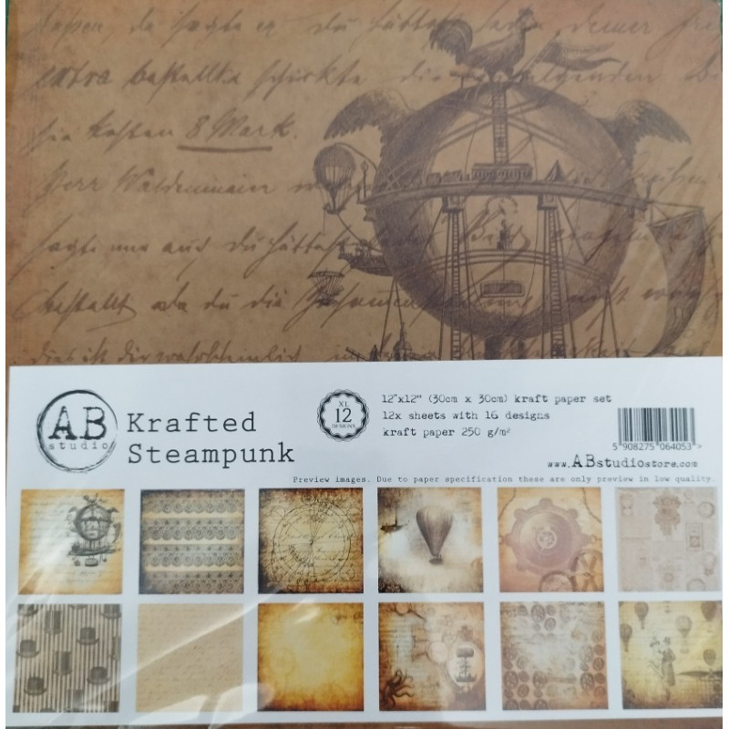 Kit de papeles ABstudio - Krafted Steampunk XL Bundle