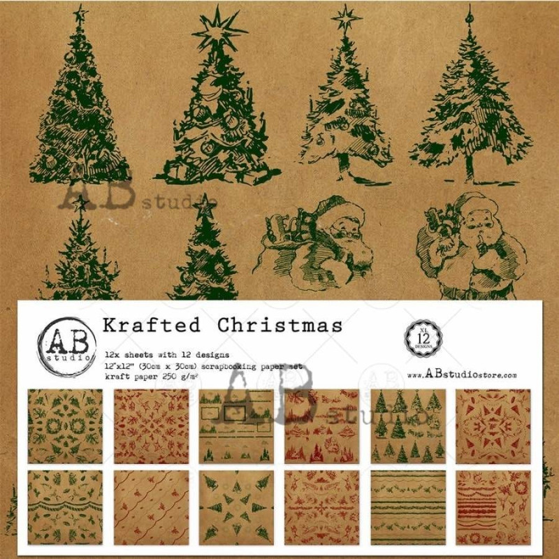 Kit de papeles ABstudio - Krafted Christmas XL bundle