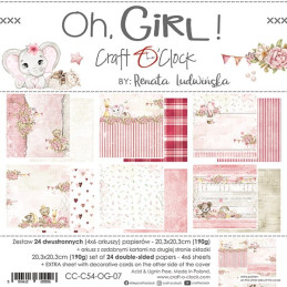 Craft O'Clock Kit de papeles Oh Girl! 20 x 20 cm.