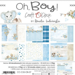 Craft O'Clock Kit de papeles Oh Boy! 20 x 20 cm.