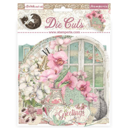 Die Cuts Orchids and Cats -...