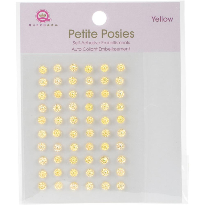 Perlitas autoadhesivas Queen & Co Petite Posies - Yellow