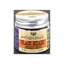 Finnabair Art Ingredients Glass Beads - Azul cobalto