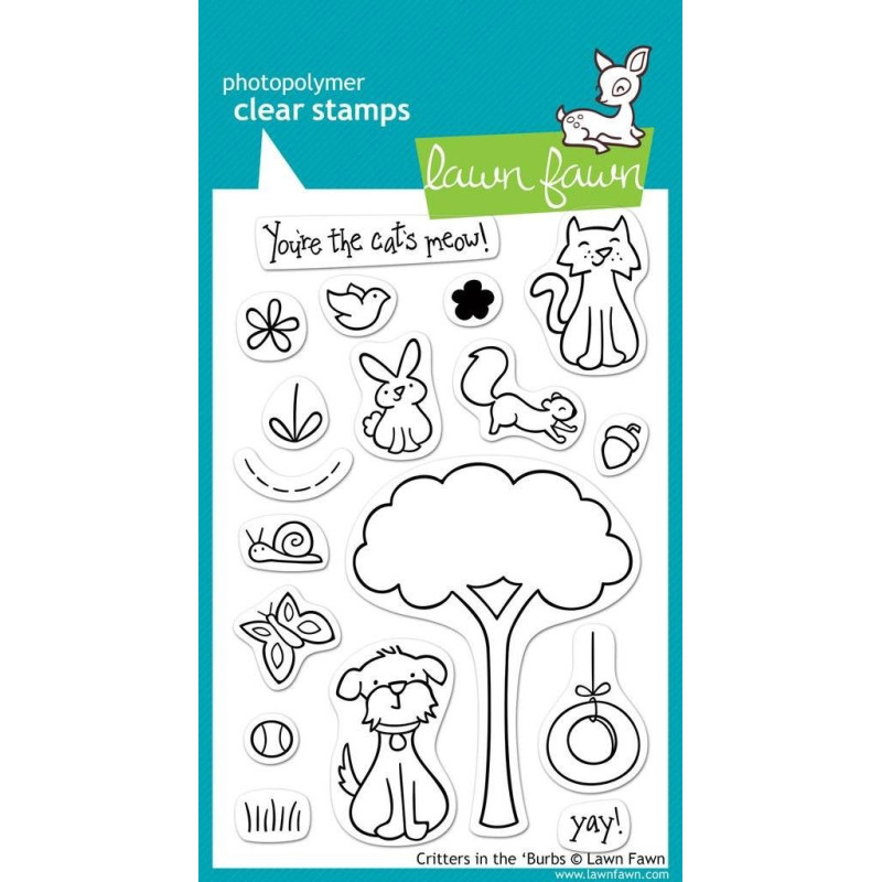 Lawn Fawn Clear Stamps - Critters In the 'Burbs