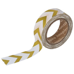 Cinta Washi Tape Foil flechas en dorado.