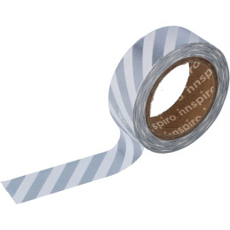 Cinta Washi Tape Foil lineas en plata.